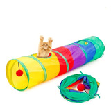 Brinquedo Interativo Para Gatos Pets Túnel Labirinto Colorid