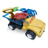 Brinquedo Kit Caminhão Praia Areia Pazinha Rastelo Peneira