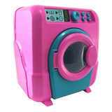 Brinquedo Maquina De Lavar Rosa Pequena De Plástico
