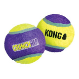 Brinquedo Médio Kong Crunch Air Ball Dog Ball Cor Amarelo E Violeta