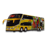 Brinquedo Miniatura Ônibus Viação Eucatur Amarelo Dd G7