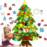 Brinquedo Montessori Infantil 32pcs Árvore Natal Feltr