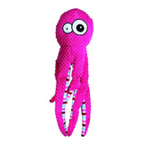 Brinquedo Mordedor Pelúcia Jambo Para Cães Octopus Rosa