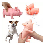 Brinquedo Mordedor Porco Sonoro Com Barulho Para Cães