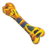 Brinquedo Para Cães Mordedor Borracha Osso Maciço 205mm Cor Colorido