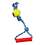 Brinquedo Para Caes Mordedor Com Puchador E Bolinha Tenis