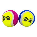 Brinquedo Para Pet Cachorro Gato Bolinha De Tenis Kit Com 3