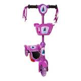 Brinquedo Patinete Infantil Frozen 3 Rodas Com Luz E Som