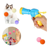 Brinquedo Pet Lançador De Bolinhas Pelucia Gato Jogos Animal