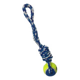 Brinquedo Pet Puxador Cabo De Guerra 30cm Com Bola De Tênis