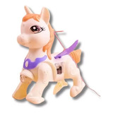 Brinquedo Unicórnio E Anda Musical De Som Luz Ponei Cavalo