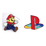 Broche Pin Botton Super Mario E Simbolo Playstation