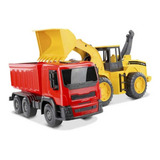 Brutale Construction Caminhão E Máquina Carregadeira - Roma Cor Sortido Personagem Amarelo