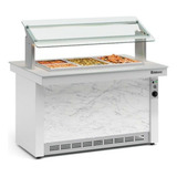 Buffet Térmico Linha Vitra Gbta-140 Branco /mármore C/ Vidro