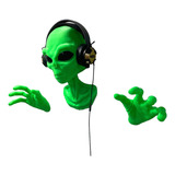 Busto De Parede Et Alien Alienígena Com Mãos Suporte Handset