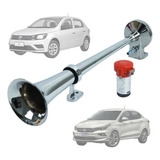 Buzina Ar C/ Compressor 12v Metal Cromada Marítima Caminhão