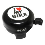 Buzina Bicicleta Campainha I Love My Bike Trim-trim Preto