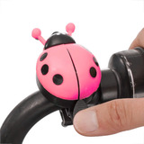 Buzina Campainha Desenho Infantil Joaninha Para Bicicleta Cor Rosa