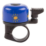 Buzina Campainha Sino Bicicleta Mini 35mm M-wave Desenhos Cor Azul Sol
