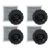C/ 4 Caixas De Som Jbl Flex + Arandela Branca Quadrada Cor Branco Não Se Aplica