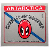 C1407 Rótulo Cerveja Antarctica Década 90. Faixa Azul Mede