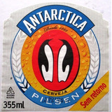 C1409 Rótulo Cerveja Antarctica Pilsen Sem Retorno. Mede 7