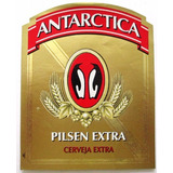 C2179 Rótulo Cerveja Antarctica Pilsen Extra Dourado Mede 8