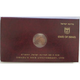 C9848 - Israel Jubileu 50 Anos - Medalha Em Bronze E Selo Em