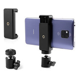 Cabeça De Bola + Suporte Celular Kit P/ Tripé Rosca 1/4
