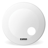 Cabeça De Bumbo Branca Revestida Ressonante Evans Eq3, 22 Po