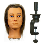 Cabeça De Manequim Sem Barba + Suporte De Mesa Para Cursos