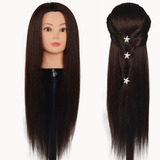 Cabeça De Treino Cabelo Orgânico P/cortes Penteados +suporte