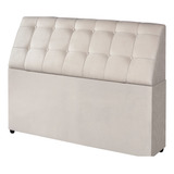 Cabeceira Baú Vaneza Cama Queen Quarto Estofada Enxoval 