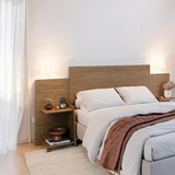 Cabeceira Cama Box Queen Casal Solteiro Nichos P/ Decoração