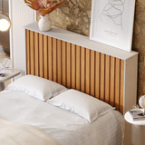 Cabeceira Em Madeira Ripada Para Cama Queen Size Até 160cm