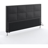 Cabeceira Para Cama King Maia 195 Tecido Veludo Cor Chumbo