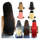 Cabelo Alongamento Aplique Tic Tac Cinza Fibra Japonesa 60cm