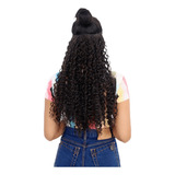 Cabelo Alongamento Aplique Tictac 100%orgânico 60cm Cacheado Cor Castanho Claro Cor 04