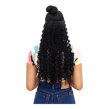 Cabelo Alongamento Aplique Tictac 100%orgânico 60cm Cacheado Cor Castanho Escuro Cor 02
