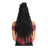 Cabelo Alongamento Aplique Tictac 100%orgânico 60cm Cacheado Cor Preto Cor 1