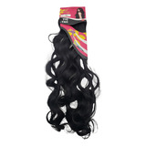Cabelo Aplique Tic Tac Identico Humano 70 Cm 140 Gr + Cor Castanho Escuro Ondulado
