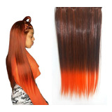Cabelo Apliques Coloridos Ombre Hair Tictac Fibra Sintética