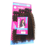 Cabelo Be.you Fibra De Colágeno Babadinho 60cm 320g 9 Telas Cor Sp2/30 Mechas Castanho Escuro/loiro Escuro