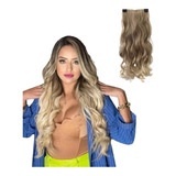 Cabelo Bio Humano Fio Invisível Loiro Ombre Hair Mechas 65cm
