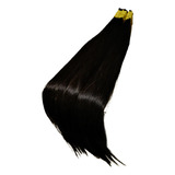 Cabelo Brasileiro Humano Liso Limpo 70/75cm 200g Virgem Cor Castanho Escuro Pontas Cheias
