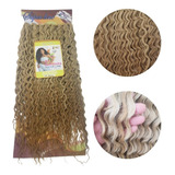 Cabelo Cacheado Barbara Fibra Orgânico Premium Bio + Cor Platinado Ombre Mel