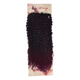 Cabelo Cacheado Semelhante Ao Humano Weng Sem Tela 300gr Cor Preto Com Californiana Vermelho T1b/bug