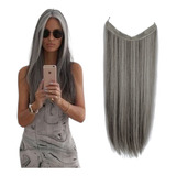 Cabelo Grisalho Luxo Aplique Volume