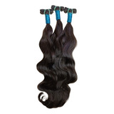 Cabelo Humano 235g 60/65cm Ondulado Na Tela Cheia E Tecido