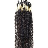 Cabelo Humano Cacheado 250 Gramas 50/55cm Cor Castanho